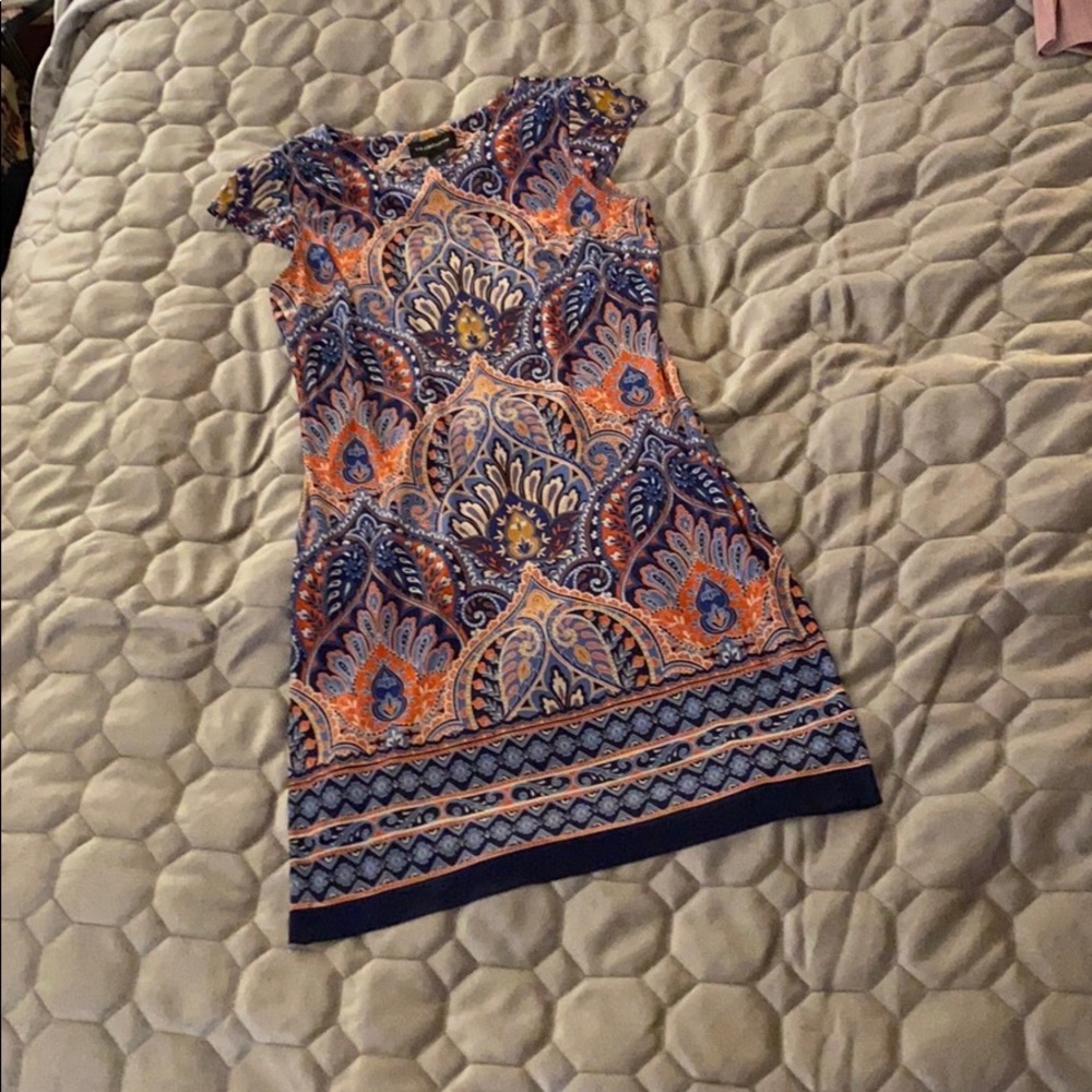 Print knit dress